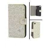 Wholesale - Magic Girl Series - Leather Case with Magnetic Buckle for iPhone 4/4S - Light Gray 