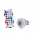 Wholesale - E27 5W AC100V-240V RGB Light Over Two Million Colors! LED Energy Saving Lamp with Remote Control