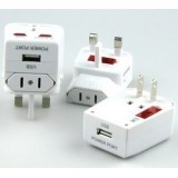 Wholesale - Universal Travel Charger Adapter with USB Power Port