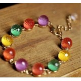 Wholesale - Lovely Vintage Candy Color Crystal Beads Bracelet (TB511)