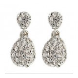 Wholesale - Korea Oval Water Drop Diamonds Earring (TK141)