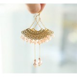 Wholesale - Exquisite Fan-shaped Crystal Earring