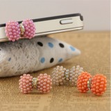 Wholesale - TV021 Fashion Pearl  Bowknot Design Dustproof phone pendants