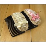 Wholesale - T096 Korean-style Bowknot Pearl Hair clip/ Comb