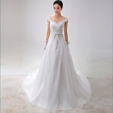 Wholesale - MTF Luxurious Sabrina/Bateau A-line Wedding Dress S956