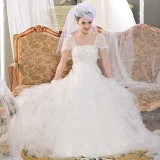 Wholesale - MTF Lace Strapless Empire Ball Gown Wedding Dress S610