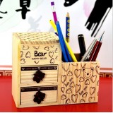 Wholesale - Cute & Creative Asian 2-tier Bear Pencil Holder/Storage Box with Drawers