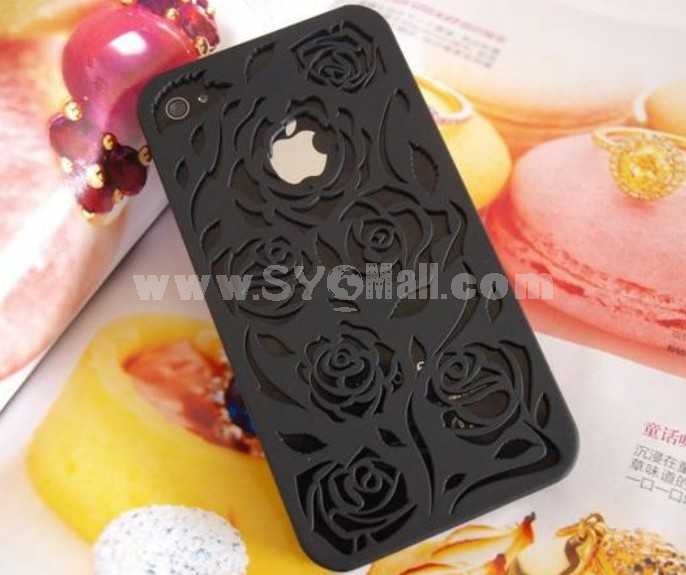 Hollowed-Out Rose Pattern Case for iPhone 4/4s