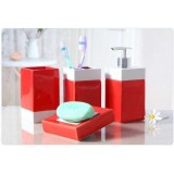 Wholesale - Simple Pattern Gorgeous Ceramic Bath Accessory Set 4Pcs