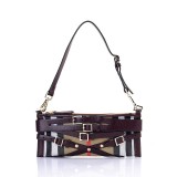 Wholesale - Stylish Cow Leather Contrast Color Buckle Handbag Shoulder Bag