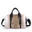 Stylish Fur & PU Soild Color Handbag Shoulder Bag Messenger Bag