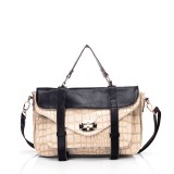 Wholesale - Stylish Crocodile PU & Leather Soild Color Handbag Shoulder Bag Messenger Bag