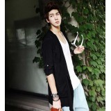 Wholesale - Individualized Fashionable Hooded Pure Color Long-Sleeved Shirt (1704-CY87)