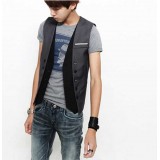 Wholesale - Hot-Selling Multi-Button Design Casual Vest (7-1618-MJ10)