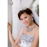 Wholesale - Exaggerate Shiny Design Alloy & Rhinestone Women's Jewelry Set Including Necklace, Earrings