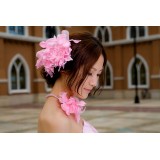 Wholesale - Pink Gorgeous Tulle/ Polyester Wedding Bridal Flower/ Corsage/ Headpiece 07