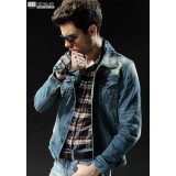 Wholesale - FBBOY Retro Style Slim Solid Denim Shirt Long Sleeves Denim Jacket Blouse F188