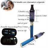 Wholesale - Ego Vivi Double Core Bring In The Bottom Clearomizer Elctronic Cigarette Tobacco Flvaor Blue Color Battery Capacity 