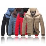 Wholesale - Fashionable Bicolor Lapel Casual Cotton-Padded Coat (501B-B145)