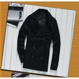 Wholesale - Men's Coat 100% Cotton Double-Breasted Wide Lapel Slim (9-1616-Y49)