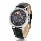 Wholesale - MINI Quartze Round Dial Waterproof Watch Rhinestone Cartoon Creative PVC Band Watch mn1054 