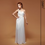 Wholesale - Strapless Flora Decor Lace up Sleeveless Silk Party Dress