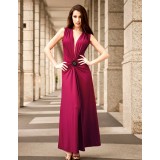 Wholesale - Sleeveless Cotton V-neck Empire Soild Color Party Dress