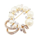 Wholesale - Crystal Pearl Ring Style Brooch with SWAROVSKI Elements (9439)