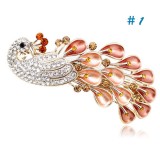 Wholesale - Crystal Peacock Style Hairclip with SWAROVSKI Elements (9384)