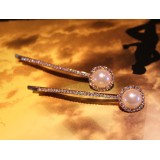 Wholesale - Crystal Pearl Thin Hairclip with SWAROVSKI Elements (A Pair)