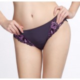 Wholesale - Low Waist Flora Embroidery Cotton Panties