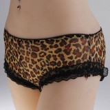 Wholesale - Lady Sexy Lace Leopard Transparent G-string Lingeries