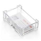 Wholesale - DELI Business Card Box Transparent Large Capacity Commercial Fashion (W2126)