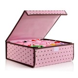 Wholesale - Storage Box for Underwear Socks Dots Design Non-Woven Fabric 16 Cells (SN1351)