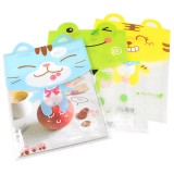 Wholesale - Storage Bag/Pouch for Files/Magnizes Transparent Cartoon Animal Design PVC 5-Pack (W1207)