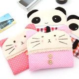 Wholesale - Storage Bag/Case for Sanitary Napkins Cartoon Panda / Kitty Cotton 2-Pack (P2272)