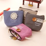 Wholesale - Handbag/Storage Bag/Purse Embroidery/Button Style Canvas (SN2043)