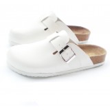 Wholesale - Solid-White Full-head PU Leather Corkwood Sandals