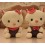 Cute Couple Cats Plush Toys Set 2Pcs 18*12cm