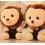 Cute Couple Monkeys Plush Toys Set 2Pcs 18*12cm