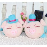 wholesale - Cartoon Green Pig Plush Cellphone Holder 18*12CM