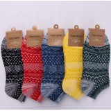 Wholesale - Classic National Style Summer Men's Invisible Soild Color Boat Socks 12 Pairs/Lot One Color