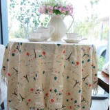 Wholesale - Stylish Vintage Style Square Flax Tablecloth