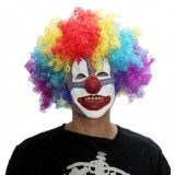 Wholesale - Halloween/Christmas Masquerade Mask Custume Mask - Clown Mask with Afro-look Wig