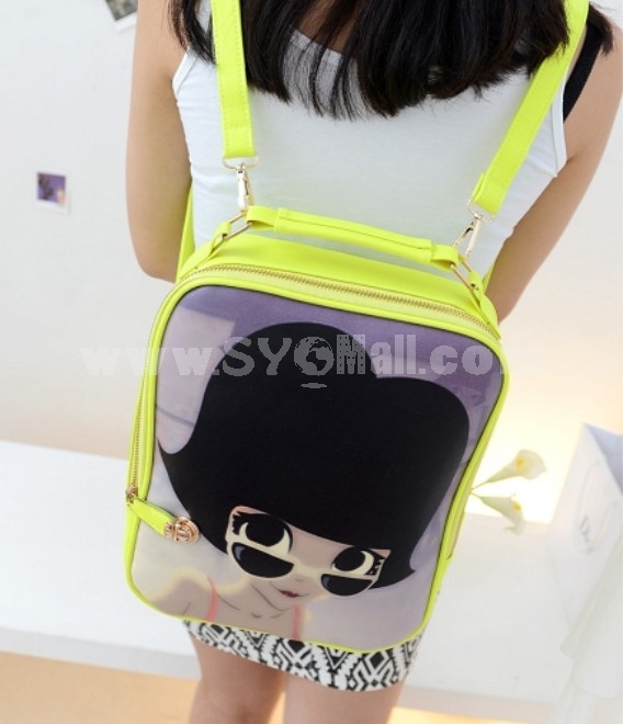 Sweety Miss Puff/Cartoon Bike PU Backpack