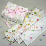 Wholesale - 4PCS 30*30cm 100% Cotton Cartoon Saliva Towel Bib