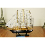 Wholesale - Decorative Mediterranean Style Large Size Wooden Sailing for Desk