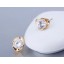 Exquisite 18K Gold Plating Zircon Pattern Ear Stud