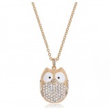 Wholesale - Stylish Exquisite Cute Owl Thinestone Pattern Gold Plating Sweater Chain