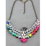 Wholesale - Exaggerate Luxurious Shiny Color Chunky Eagle Alloy with Resin/Rhinestone Women Necklace Choker